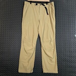 Gramicci Outdoor Hiking Climbing Pants Men's‎ XL 32 Khaki Stretch Nylon Spandex